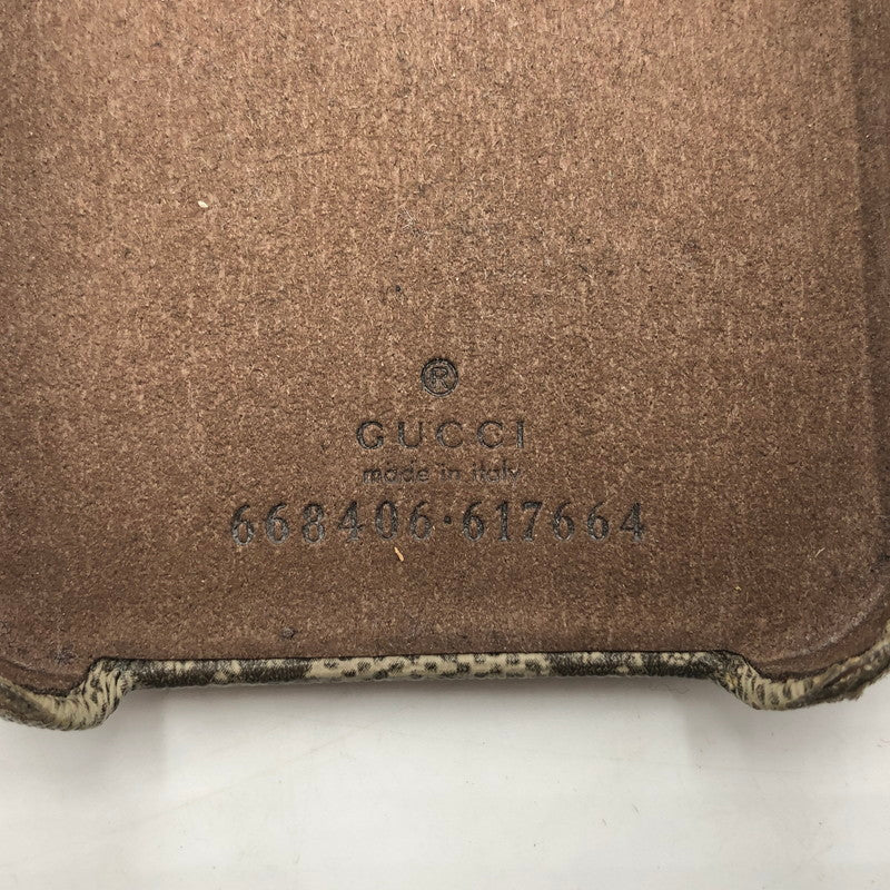 【現状渡し品】【メンズ】 GUCCI グッチ IPHONE CASE 668406 617664 アイフォンケース アクセサリー 12 pro用 182-251209-ts-12-tei サイズ：12 カラー：ブラウン 万代Net店