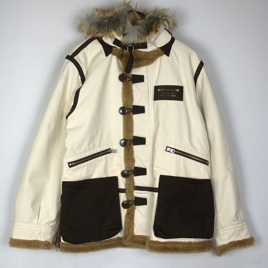 【中古品】【メンズ】 HUMAN MADE ヒューマンメイド MILITARY CANVAS COAT B-7 ミリタリー キャンバス コート アウター ジャケット 142-251209-ts-16-tei サイズ：M カラー：アイボリー 万代Net店