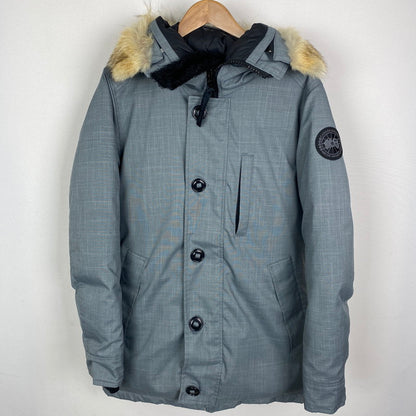 【中古品】【メンズ】 CANADA GOOSE カナダグース × EDIFICE 別注 コラボ CRESTON PARKA BLACK LABEL 3481JMB クレストンパーカ ブラックレーベル アウター ダウンジャケット 141-251211-yo-05-tei サイズ：S カラー：グレー 万代Net店