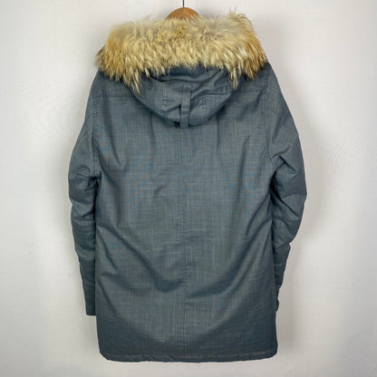 【中古品】【メンズ】 CANADA GOOSE カナダグース × EDIFICE 別注 コラボ CRESTON PARKA BLACK LABEL 3481JMB クレストンパーカ ブラックレーベル アウター ダウンジャケット 141-251211-yo-05-tei サイズ：S カラー：グレー 万代Net店