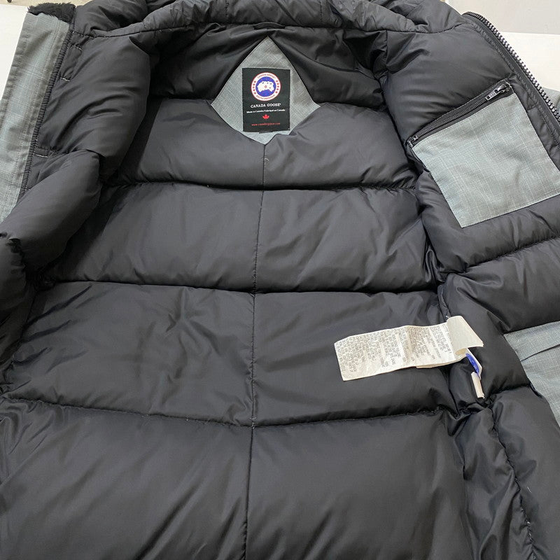 【中古品】【メンズ】 CANADA GOOSE カナダグース × EDIFICE 別注 コラボ CRESTON PARKA BLACK LABEL 3481JMB クレストンパーカ ブラックレーベル アウター ダウンジャケット 141-251211-yo-05-tei サイズ：S カラー：グレー 万代Net店
