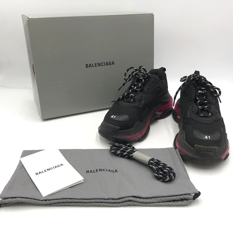 【中古品】【メンズ】 BALENCIAGA バレンシアガ TRIPLE S CLEARSOLE SNEAKERS 541624 トリプル エス クリアソール スニーカー 靴 183-251209-ts-11-tei サイズ：27cm カラー：ピンクブラック 万代Net店
