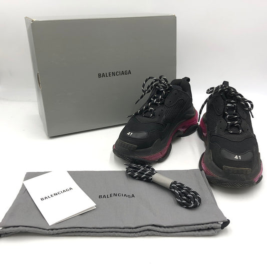 【中古品】【メンズ】 BALENCIAGA バレンシアガ TRIPLE S CLEARSOLE SNEAKERS 541624 トリプル エス クリアソール スニーカー 靴 183-251209-ts-11-tei サイズ：27cm カラー：ピンクブラック 万代Net店