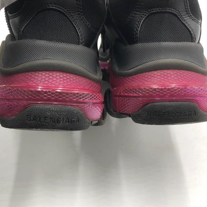 【中古品】【メンズ】 BALENCIAGA バレンシアガ TRIPLE S CLEARSOLE SNEAKERS 541624 トリプル エス クリアソール スニーカー 靴 183-251209-ts-11-tei サイズ：27cm カラー：ピンクブラック 万代Net店