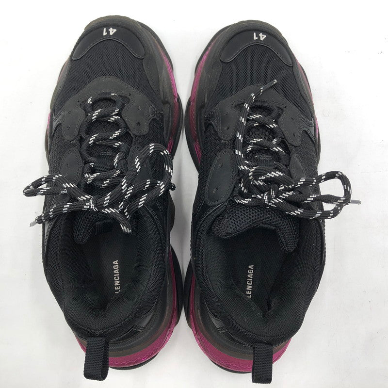 【中古品】【メンズ】 BALENCIAGA バレンシアガ TRIPLE S CLEARSOLE SNEAKERS 541624 トリプル エス クリアソール スニーカー 靴 183-251209-ts-11-tei サイズ：27cm カラー：ピンクブラック 万代Net店
