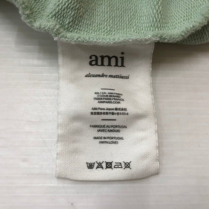 【中古品】【メンズ】 AMI Alexandre Mattiussi アミ アレクサンドル マテュッシ DE COEUR LOGO HOODIE E22USW202.747 ロゴ フーディ トップス プルオーバーパーカー 141-251209-ts-17-tei サイズ：XS カラー：ライトグリーン 万代Net店