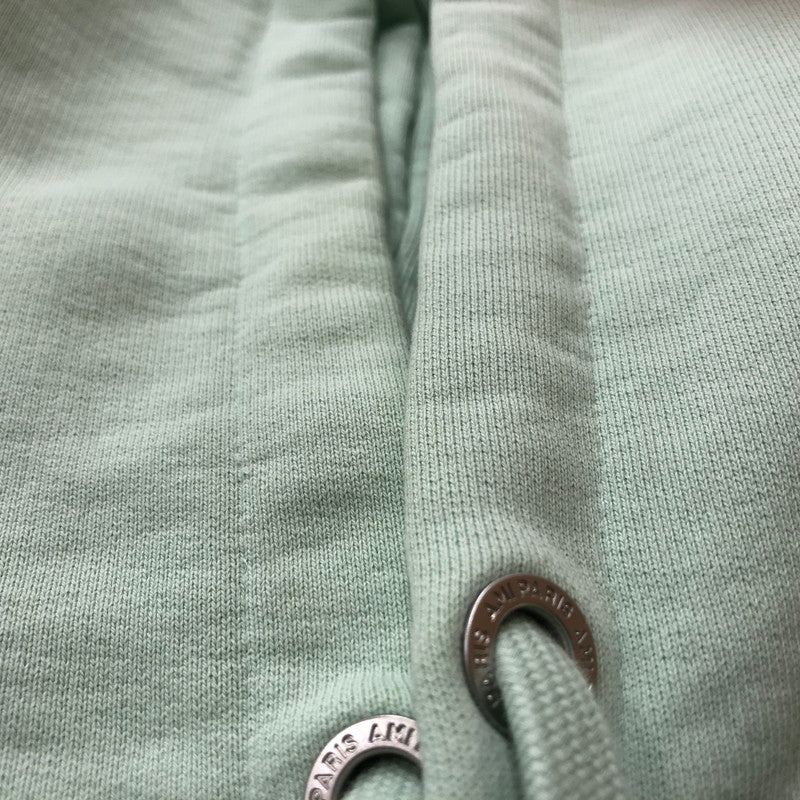【中古品】【メンズ】 AMI Alexandre Mattiussi アミ アレクサンドル マテュッシ DE COEUR LOGO HOODIE E22USW202.747 ロゴ フーディ トップス プルオーバーパーカー 141-251209-ts-17-tei サイズ：XS カラー：ライトグリーン 万代Net店