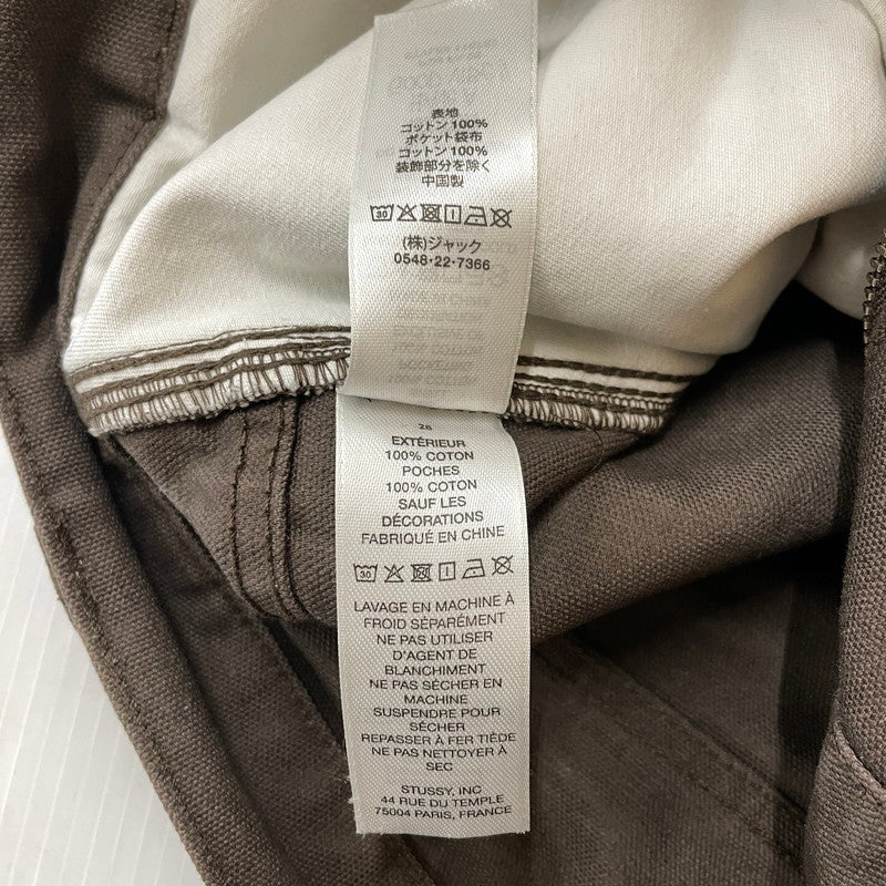 【中古品】【メンズ】 STUSSY ステューシー CARPENTER PANT CANVAS 116722 カーペンター パンツ キャンバス ボトムス 153-251211-yy-19-fuz サイズ：28 カラー：ブラウン 万代Net店