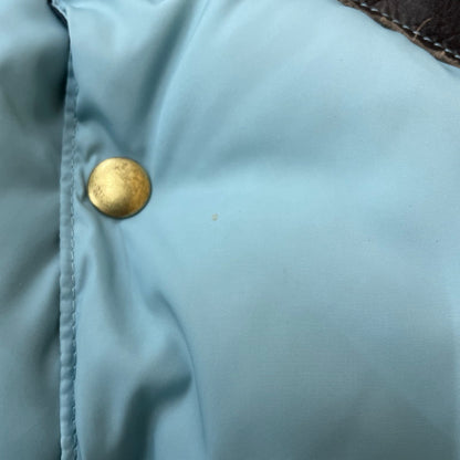 【中古品】【メンズ】 Rocky Mountain FeatherBed ロッキーマウンテンフェザーベッド LEATHER-PANEL DOWN VEST 450-452-01 レザーパネル ダウンベスト ライトアウター 144-251211-yy-15-tei サイズ：38 カラー：ブルー 万代Net店