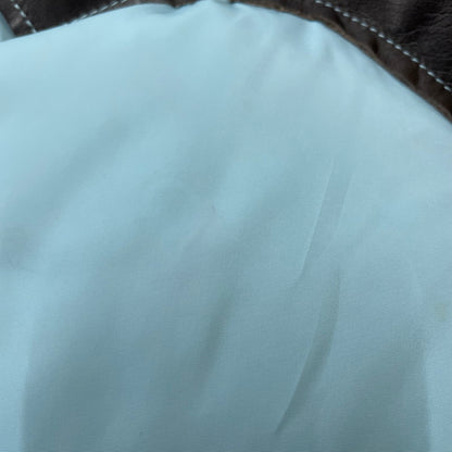 【中古品】【メンズ】 Rocky Mountain FeatherBed ロッキーマウンテンフェザーベッド LEATHER-PANEL DOWN VEST 450-452-01 レザーパネル ダウンベスト ライトアウター 144-251211-yy-15-tei サイズ：38 カラー：ブルー 万代Net店