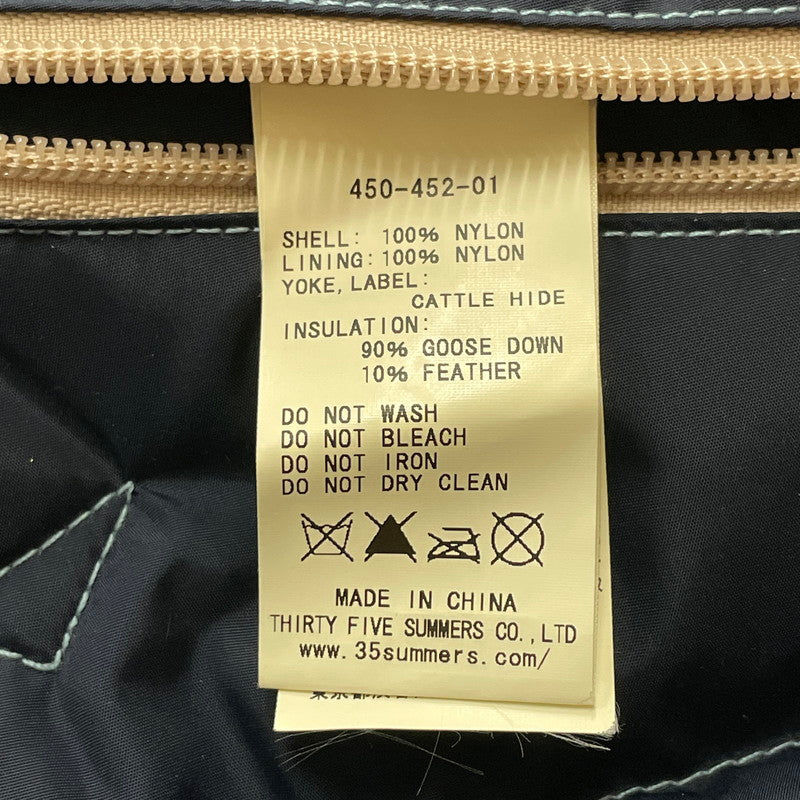 【中古品】【メンズ】 Rocky Mountain FeatherBed ロッキーマウンテンフェザーベッド LEATHER-PANEL DOWN VEST 450-452-01 レザーパネル ダウンベスト ライトアウター 144-251211-yy-15-tei サイズ：38 カラー：ブルー 万代Net店