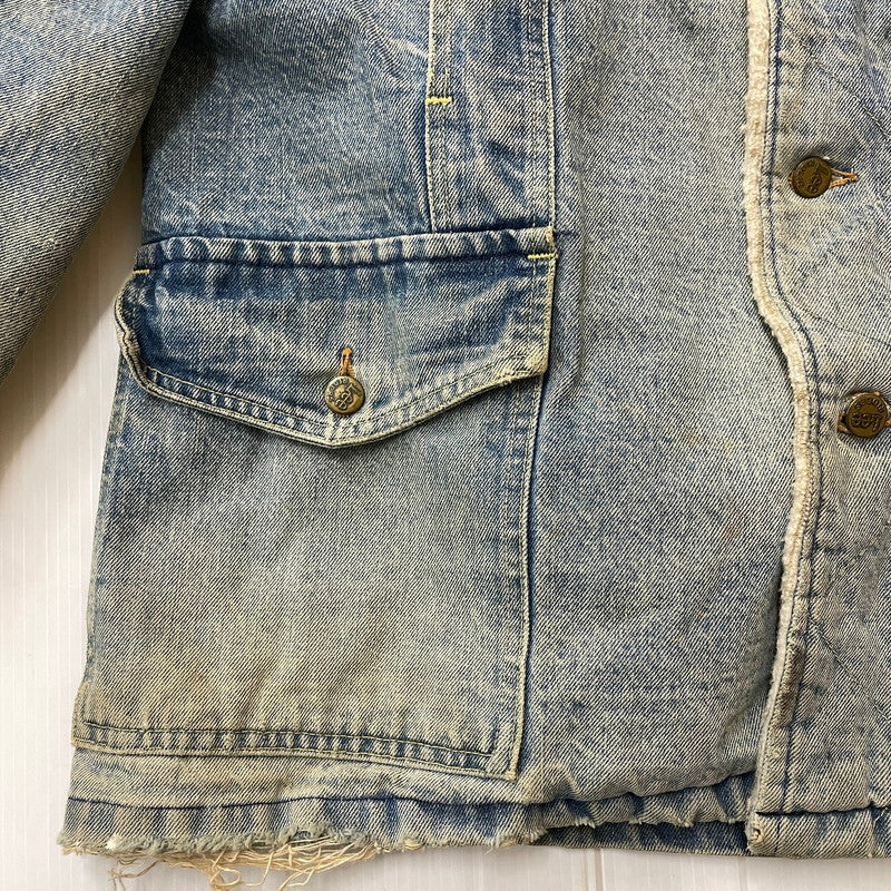 【現状渡し品】【メンズ】 Lee リー 70's STORM RIDER DENIM JACKET VINTAGE 70年代 ストームライダー デニムジャケット ライトアウター USA製 ヴィンテージ 145-251211-yy-14-tei サイズ：不明 カラー：インディゴ 万代Net店