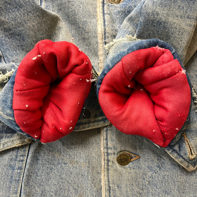 【現状渡し品】【メンズ】 Lee リー 70's STORM RIDER DENIM JACKET VINTAGE 70年代 ストームライダー デニムジャケット ライトアウター USA製 ヴィンテージ 145-251211-yy-14-tei サイズ：不明 カラー：インディゴ 万代Net店