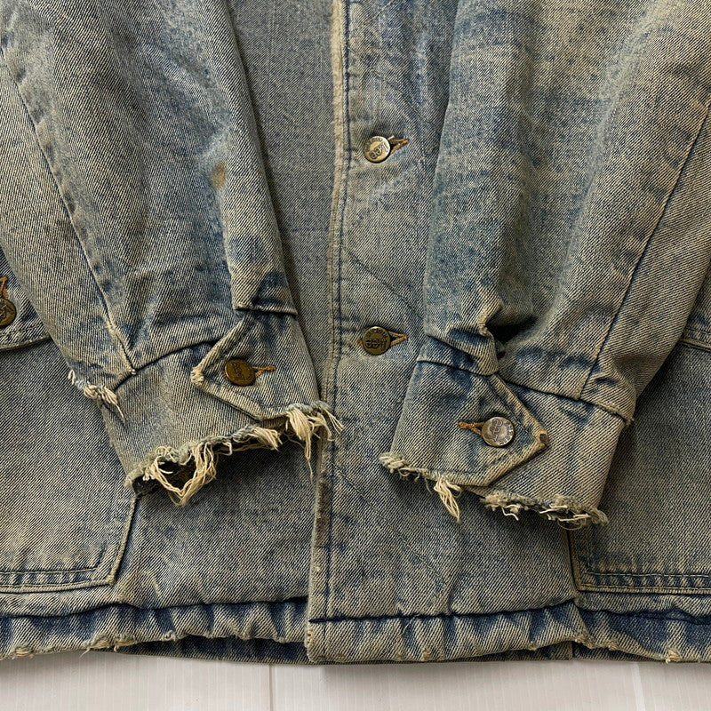 【現状渡し品】【メンズ】 Lee リー 70's STORM RIDER DENIM JACKET VINTAGE 70年代 ストームライダー デニムジャケット ライトアウター USA製 ヴィンテージ 145-251211-yy-14-tei サイズ：不明 カラー：インディゴ 万代Net店