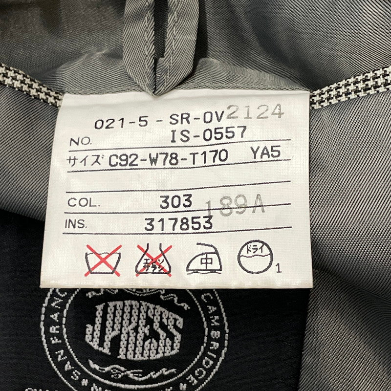 【中古品】【メンズ】 J.PRESS ジェイプレス "AMERICAN CLASSIC MODEL" WOOL SET UP SUIT 021-5-SR-OV ウール セットアップ スーツ 145-251211-yy-13-tei サイズ：T170 カラー：グレー 万代Net店