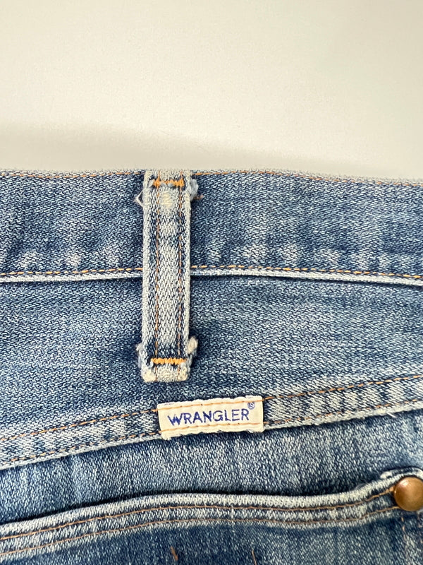 【現状渡し品】【メンズ】 WRANGLER ラングラー DAMAGE DENIM PANTS ダメージ デニムパンツ ボトムス ジーンズ 156-260830-kk-10-hon サイズ：表記消え 下記参照 カラー：ライトインディゴ 万代Net店