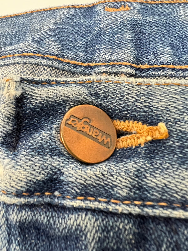 【現状渡し品】【メンズ】 WRANGLER ラングラー DAMAGE DENIM PANTS ダメージ デニムパンツ ボトムス ジーンズ 156-260830-kk-10-hon サイズ：表記消え 下記参照 カラー：ライトインディゴ 万代Net店