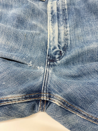 【現状渡し品】【メンズ】 WRANGLER ラングラー DAMAGE DENIM PANTS ダメージ デニムパンツ ボトムス ジーンズ 156-260830-kk-10-hon サイズ：表記消え 下記参照 カラー：ライトインディゴ 万代Net店