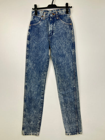 【中古品】【レディース】 WRANGLER ラングラー ACID WASH BLUE DENIM JEANS 14MWZGS アシッドウォッシュ ブルーデニムジーンズ ボトムス デニムパンツ 156-260830-kk-08-hon サイズ：5 カラー：ライトインディゴ 万代Net店