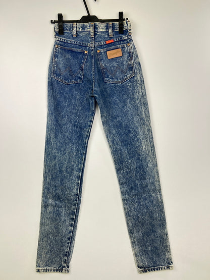 【中古品】【レディース】 WRANGLER ラングラー ACID WASH BLUE DENIM JEANS 14MWZGS アシッドウォッシュ ブルーデニムジーンズ ボトムス デニムパンツ 156-260830-kk-08-hon サイズ：5 カラー：ライトインディゴ 万代Net店