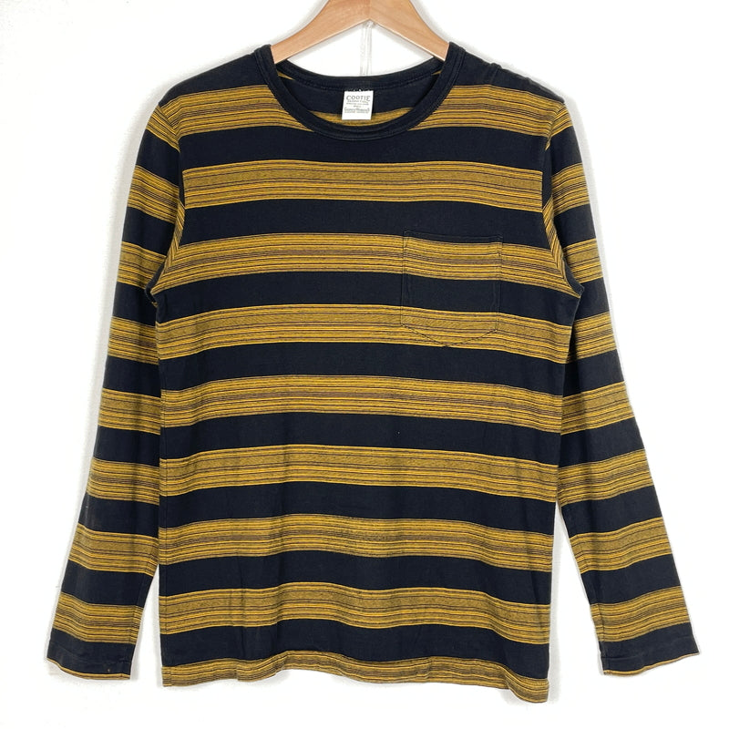 【中古品】【メンズ】 COOTIE クーティー CREWNECK STRIPE L/S TEE クルーネック ストライプ ロング スリーブ Tシャツ 長袖 トップス 142-260906-sa-28-teih サイズ：S カラー：イエロー 万代Net店