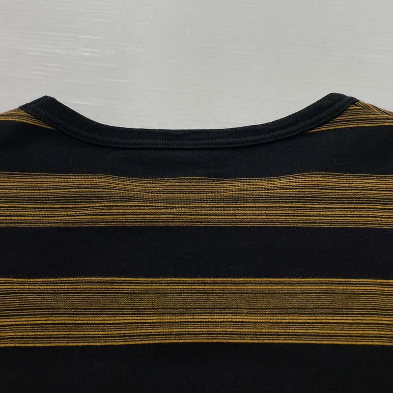 【中古品】【メンズ】 COOTIE クーティー CREWNECK STRIPE L/S TEE クルーネック ストライプ ロング スリーブ Tシャツ 長袖 トップス 142-260906-sa-28-teih サイズ：S カラー：イエロー 万代Net店