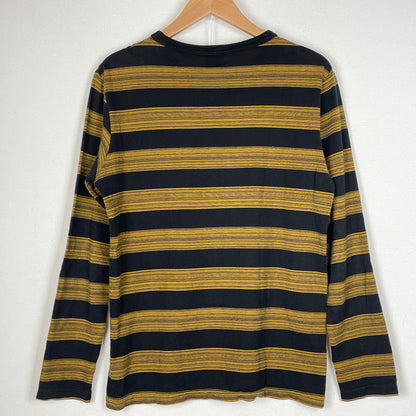【中古品】【メンズ】 COOTIE クーティー CREWNECK STRIPE L/S TEE クルーネック ストライプ ロング スリーブ Tシャツ 長袖 トップス 142-260906-sa-28-teih サイズ：S カラー：イエロー 万代Net店