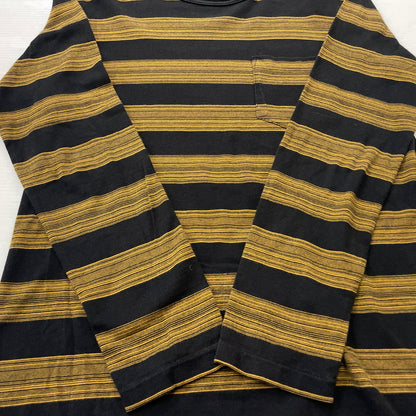 【中古品】【メンズ】 COOTIE クーティー CREWNECK STRIPE L/S TEE クルーネック ストライプ ロング スリーブ Tシャツ 長袖 トップス 142-260906-sa-28-teih サイズ：S カラー：イエロー 万代Net店