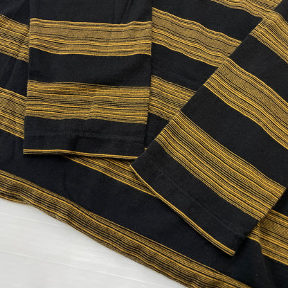 【中古品】【メンズ】 COOTIE クーティー CREWNECK STRIPE L/S TEE クルーネック ストライプ ロング スリーブ Tシャツ 長袖 トップス 142-260906-sa-28-teih サイズ：S カラー：イエロー 万代Net店