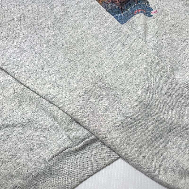 【中古品】【メンズ】 FRUIT OF THE LOOM フルーツ オブ ザ ルーム 90's ELK PRINT SWEAT 90年代 エルク プリント スウェット 長袖 トップス トレーナー 145-260828-yo-15-teih サイズ：L カラー：グレー 万代Net店