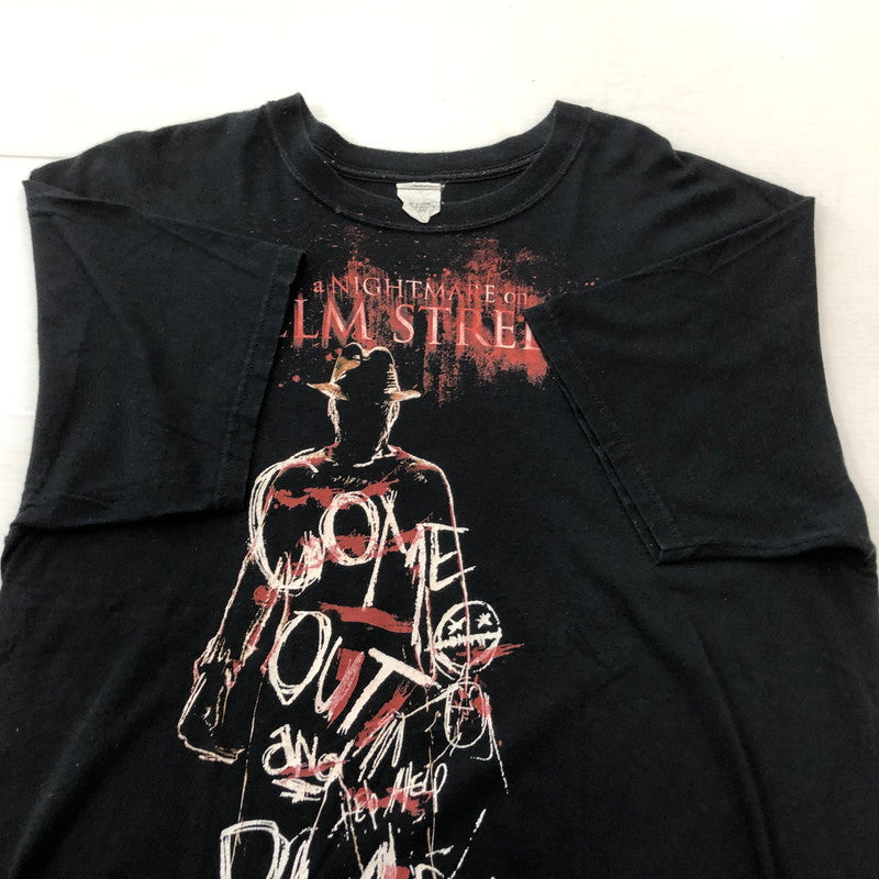 【中古品】【メンズ】 ANVIL アンビル A NIGHTMSRE ON ELM STREET エルム街の悪夢 Tシャツ 半袖 トップス 145-260711-sa-12-tei サイズ：XL カラー：ブラック 万代Net店
