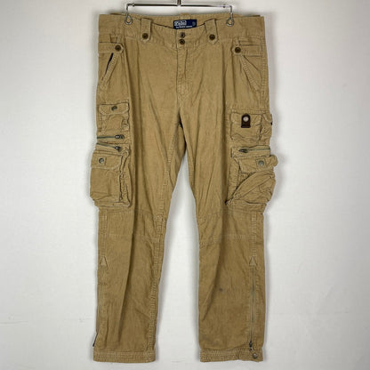 【中古品】【メンズ】 Polo by Ralph Lauren ポロバイラルフローレン CORDUROY CARGO PANTS コーデュロイ カーゴパンツ ボトムス 158-251211-yy-22-tei サイズ：36×30 カラー：ベージュ 万代Net店