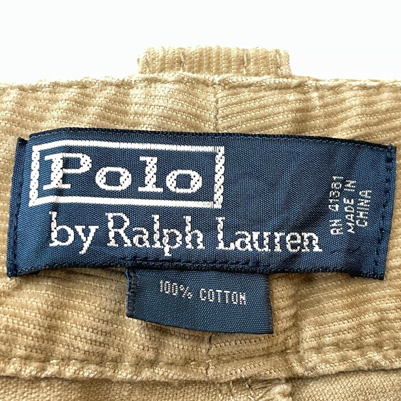 【中古品】【メンズ】 Polo by Ralph Lauren ポロバイラルフローレン CORDUROY CARGO PANTS コーデュロイ カーゴパンツ ボトムス 158-251211-yy-22-tei サイズ：36×30 カラー：ベージュ 万代Net店