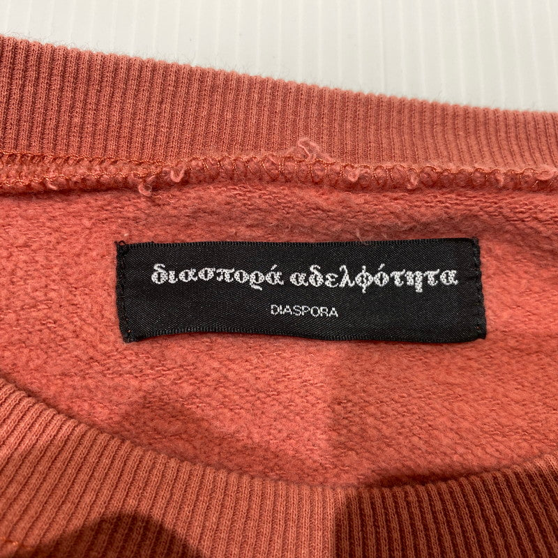 【中古品】【メンズ】 DIASPORA SKATEBOARDS ディアスポラスケートボーズ DERBY CREWNECK SWEAT 22AW-DSP-SW03 ダービー クルーネック スウェット トップス トレーナー 142-260704-ss-05-tei サイズ：XL カラー：ピンク 万代Net店