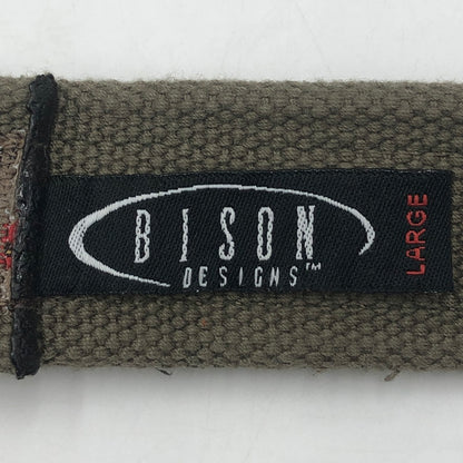 【中古品】【メンズ】 BISON DESIGNS バイソンデザインズ × STABRIDGE スタブリッジ 別注 コラボ BBQ BELT BBQ ベルト アクセサリー 服飾雑貨 USA製 205-251214-yy-03-tei サイズ：L カラー：マルチカラー 万代Net店
