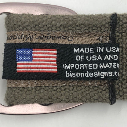 【中古品】【メンズ】 BISON DESIGNS バイソンデザインズ × STABRIDGE スタブリッジ 別注 コラボ BBQ BELT BBQ ベルト アクセサリー 服飾雑貨 USA製 205-251214-yy-03-tei サイズ：L カラー：マルチカラー 万代Net店