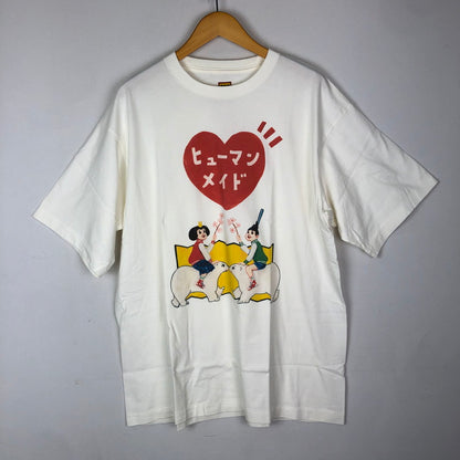 【中古品】【メンズ/レディース】 HUMANMADE ヒューマンメイド × KEIKO SOOTOME 五月女 ケイ子 別注 コラボ S/S T-SHIRT TE27TE004 ショートスリーブ Tシャツ 半袖 トップス 142-251212-ks-08-tei サイズ：2XL カラー：ホワイト 万代Net店