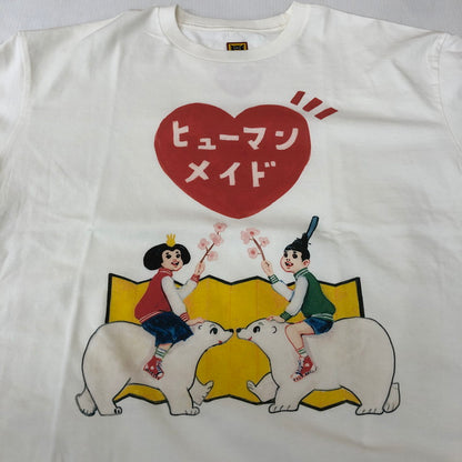 【中古品】【メンズ/レディース】 HUMANMADE ヒューマンメイド × KEIKO SOOTOME 五月女 ケイ子 別注 コラボ S/S T-SHIRT TE27TE004 ショートスリーブ Tシャツ 半袖 トップス 142-251212-ks-08-tei サイズ：2XL カラー：ホワイト 万代Net店