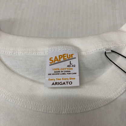 【中古美品】【メンズ】 SAPEur サプール HARLEQUIN S/S TEE A0023-471 ハーレクイン ショートスリーブ Tシャツ 半袖 トップス 142-251212-ks-09-tei サイズ：L カラー：ホワイト 万代Net店