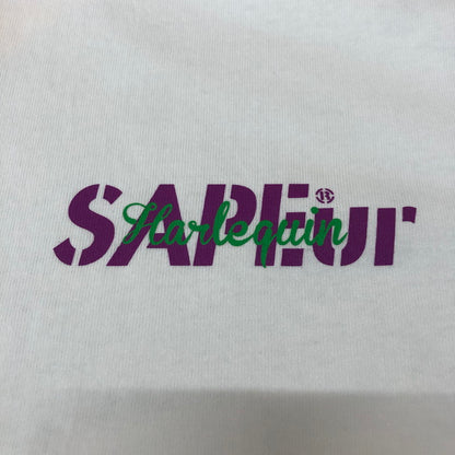 【中古美品】【メンズ】 SAPEur サプール HARLEQUIN S/S TEE A0023-471 ハーレクイン ショートスリーブ Tシャツ 半袖 トップス 142-251212-ks-09-tei サイズ：L カラー：ホワイト 万代Net店