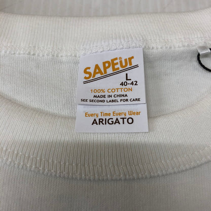 【中古美品】【メンズ】 SAPEur サプール GEORGETOWN HEAD S/S TEE A0023-356 ジョージタウン ヘッド ショートスリーブ Tシャツ 半袖 トップス 142-251212-ks-10-tei サイズ：L カラー：ホワイト 万代Net店