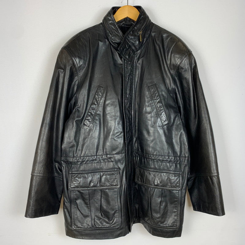 【中古品】【メンズ】 HARLEY DAVIDSON ハーレーダビッドソン RAM LEATHER JACKET H-102 ラム レザー ジャケット アウター 革 145-251214-ts-13-fuz サイズ：L カラー：ブラック/ブラウン 万代Net店
