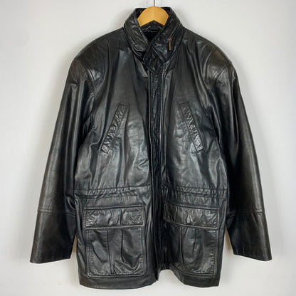 【中古品】【メンズ】 HARLEY DAVIDSON ハーレーダビッドソン RAM LEATHER JACKET H-102 ラム レザー ジャケット アウター 革 145-251214-ts-13-fuz サイズ：L カラー：ブラック/ブラウン 万代Net店
