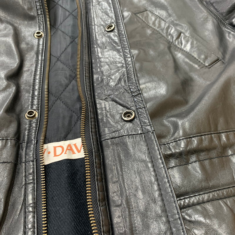 【中古品】【メンズ】 HARLEY DAVIDSON ハーレーダビッドソン RAM LEATHER JACKET H-102 ラム レザー ジャケット アウター 革 145-251214-ts-13-fuz サイズ：L カラー：ブラック/ブラウン 万代Net店