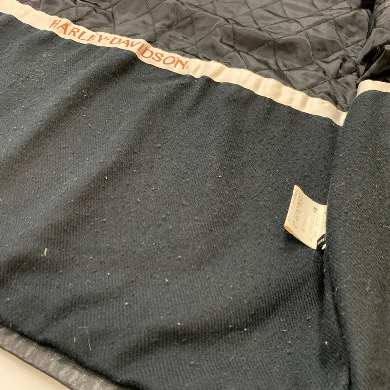 【中古品】【メンズ】 HARLEY DAVIDSON ハーレーダビッドソン RAM LEATHER JACKET H-102 ラム レザー ジャケット アウター 革 145-251214-ts-13-fuz サイズ：L カラー：ブラック/ブラウン 万代Net店