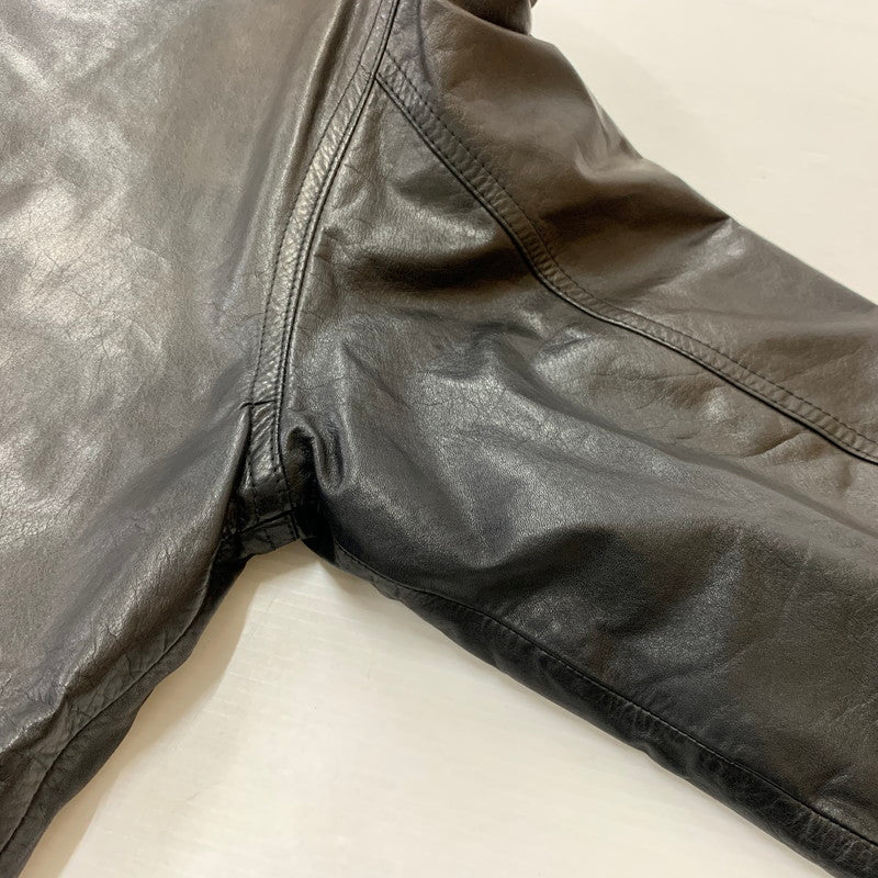 【中古品】【メンズ】 HARLEY DAVIDSON ハーレーダビッドソン RAM LEATHER JACKET H-102 ラム レザー ジャケット アウター 革 145-251214-ts-13-fuz サイズ：L カラー：ブラック/ブラウン 万代Net店