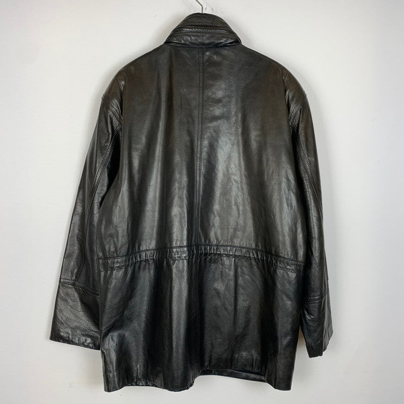 【中古品】【メンズ】 HARLEY DAVIDSON ハーレーダビッドソン RAM LEATHER JACKET H-102 ラム レザー ジャケット アウター 革 145-251214-ts-13-fuz サイズ：L カラー：ブラック/ブラウン 万代Net店