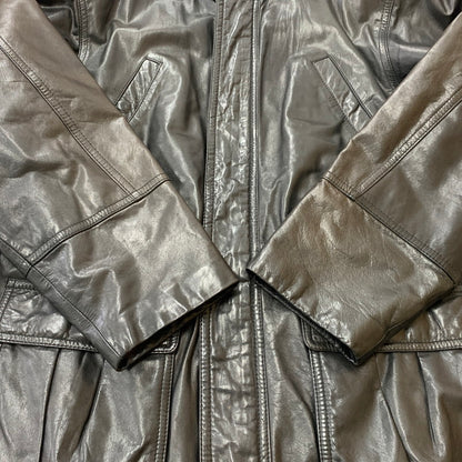 【中古品】【メンズ】 HARLEY DAVIDSON ハーレーダビッドソン RAM LEATHER JACKET H-102 ラム レザー ジャケット アウター 革 145-251214-ts-13-fuz サイズ：L カラー：ブラック/ブラウン 万代Net店