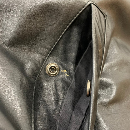 【中古品】【メンズ】 HARLEY DAVIDSON ハーレーダビッドソン RAM LEATHER JACKET H-102 ラム レザー ジャケット アウター 革 145-251214-ts-13-fuz サイズ：L カラー：ブラック/ブラウン 万代Net店
