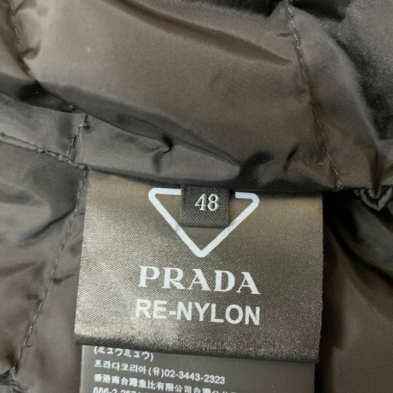 【中古品】【メンズ】 PRADA プラダ RE NYLON 三角ロゴ トライアングルプレート パファージャケット SGN955 S191 1WQ9 2022 メンズ ダウンジャケット 141-251214-ts-05-tei サイズ：48 カラー：ブラック 万代Net店